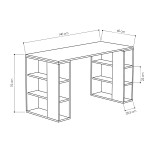 Γραφείο Colmar pakoworld χρώμα λευκό 140x60x75εκ