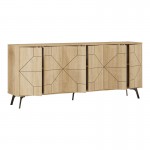 Μπουφές Dune pakoworld σε φυσική απόχρωση 181x35x77.4εκ