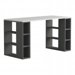 Γραφείο Colmar pakoworld σε λευκή-ανθρακί απόχρωση 140x60x75εκ