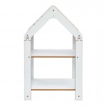 Ραφιέρα Montessori Zoilen pakoworld λευκό-ροζ mdf 50x30x80εκ