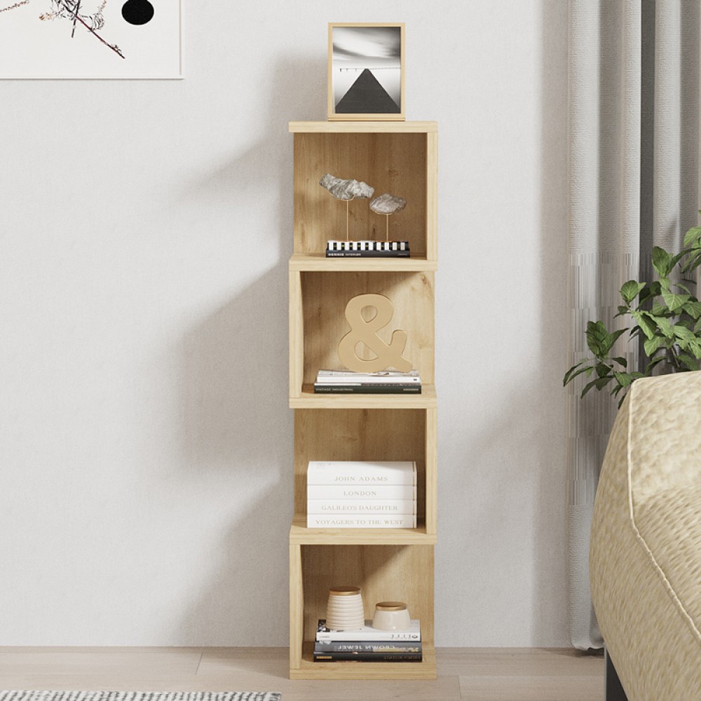 Ραφιέρα επιδαπέδια Pratel pakoworld σε oak απόχρωση 25x27x95εκ