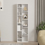 Βιβλιοθήκη Minicu pakoworld σε λευκή απόχρωση  44,4x19,6x150εκ
