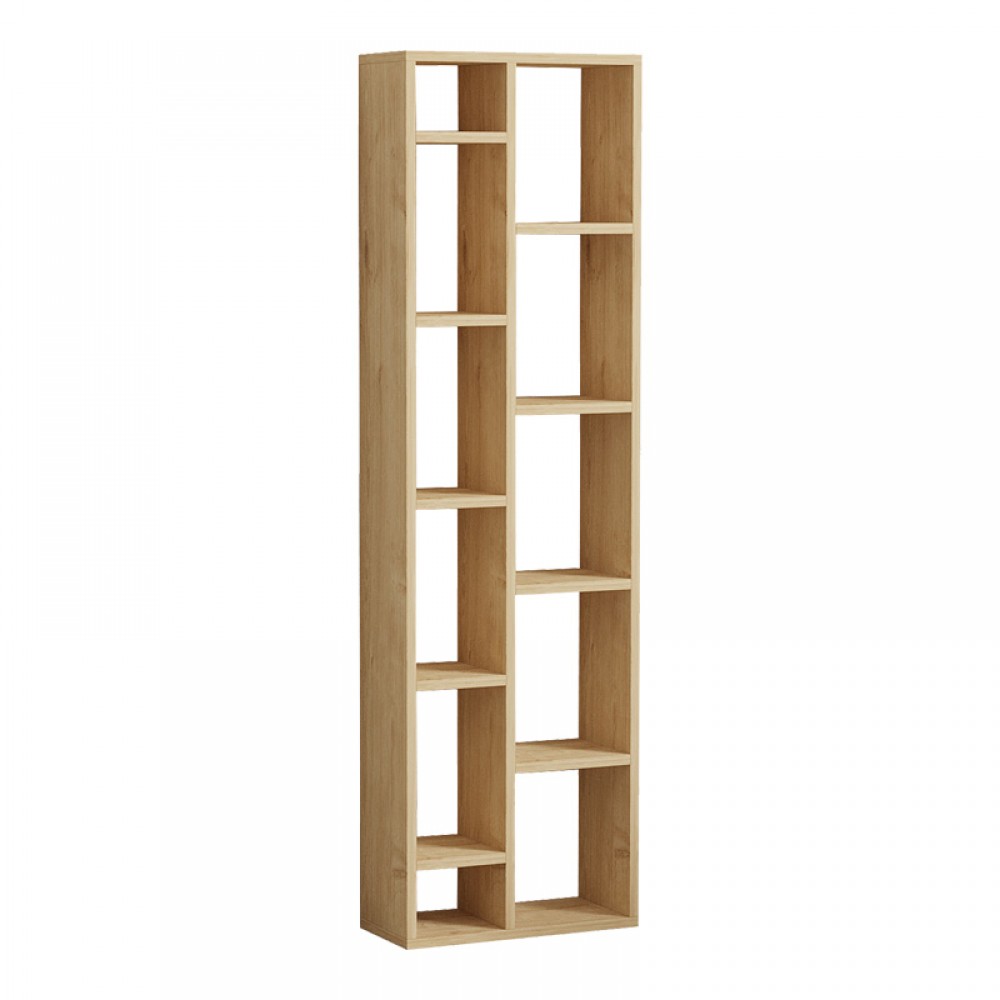 Βιβλιοθήκη Minicu pakoworld σε oak απόχρωση  44,4x19,6x150εκ