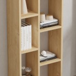 Βιβλιοθήκη Minicu pakoworld σε oak απόχρωση  44,4x19,6x150εκ