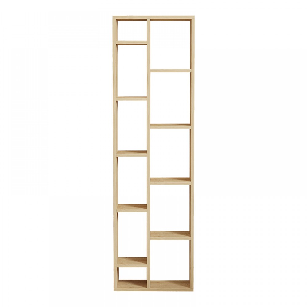Βιβλιοθήκη Minicu pakoworld σε oak απόχρωση  44,4x19,6x150εκ