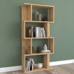 Βιβλιοθήκη Kadu pakoworld σε oak απόχρωση  72x22x147εκ