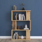 Βιβλιοθήκη Kadu pakoworld σε oak απόχρωση  72x22x108εκ