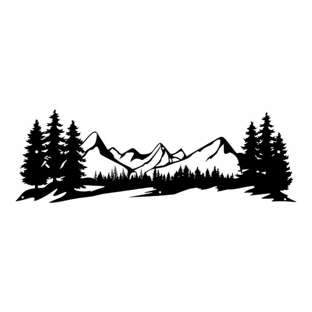 Διακοσμητικό τοίχου Mounde pakooworld μαύρο μεταλλικό 60x1,5x20εκ