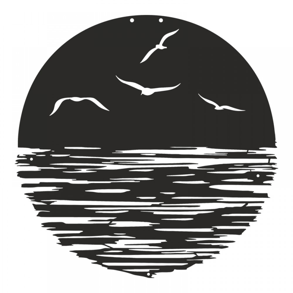 Διακοσμητικό τοίχου Seline pakooworld μαύρο μεταλλικό Φ40x1,5εκ