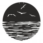 Διακοσμητικό τοίχου Seline pakooworld μαύρο μεταλλικό Φ40x1,5εκ