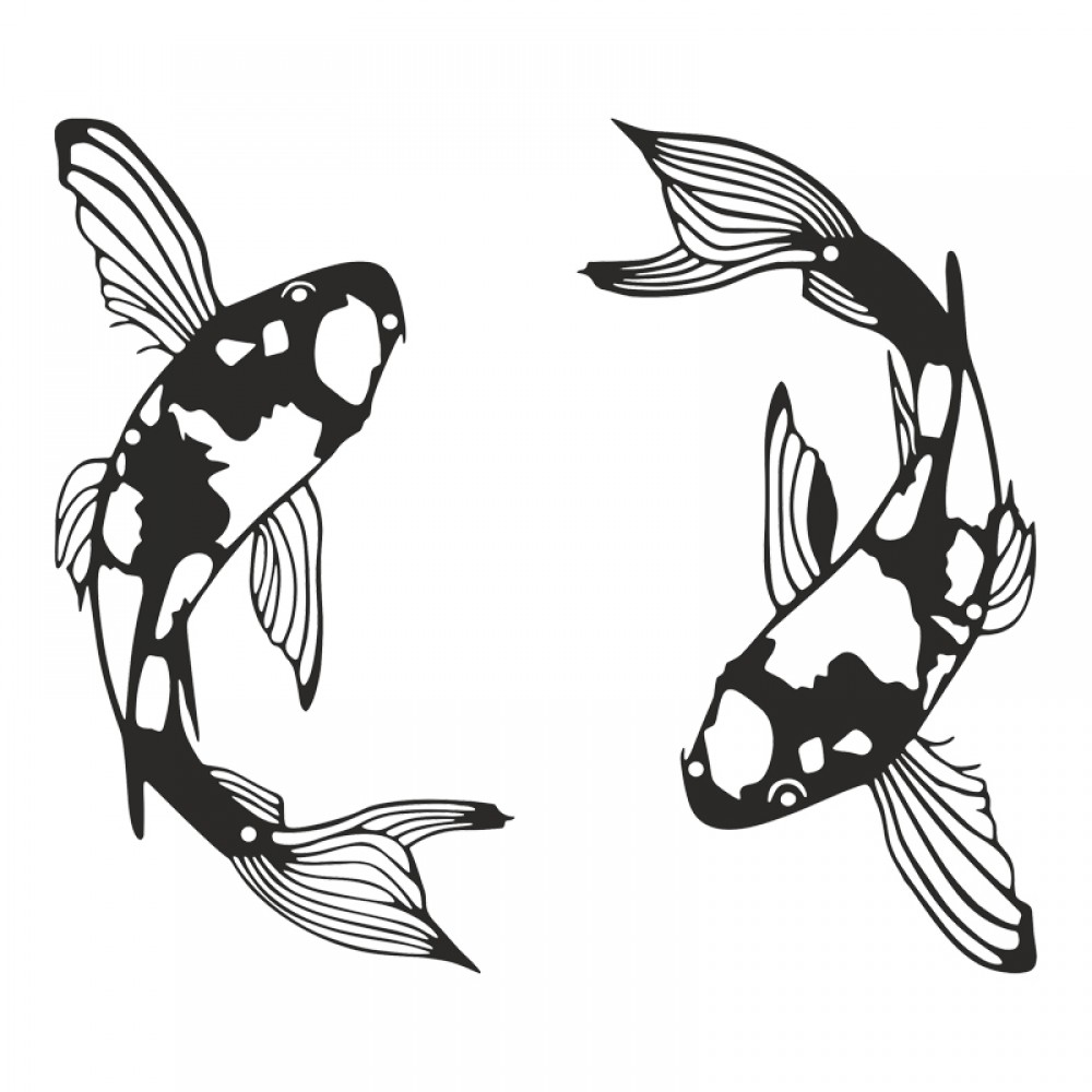 Διακοσμητικό τοίχου Konda pakooworld σετ 2τεμ μαύρο μεταλλικό 17x1,5x32εκ