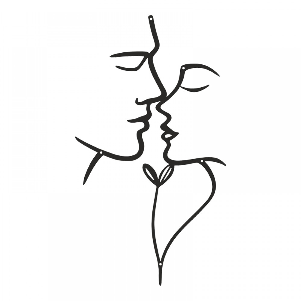 Διακοσμητικό τοίχου Lovia pakooworld μαύρο μεταλλικό 28x1,5x50εκ