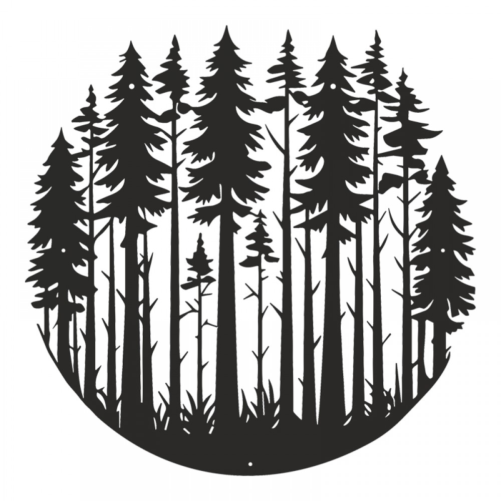 Διακοσμητικό τοίχου Foren pakooworld μαύρο μεταλλικό Φ50x1,5εκ