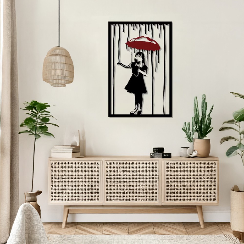 Διακοσμητικό τοίχου Raino pakooworld μαύρο μεταλλικό 35x1,5x50εκ