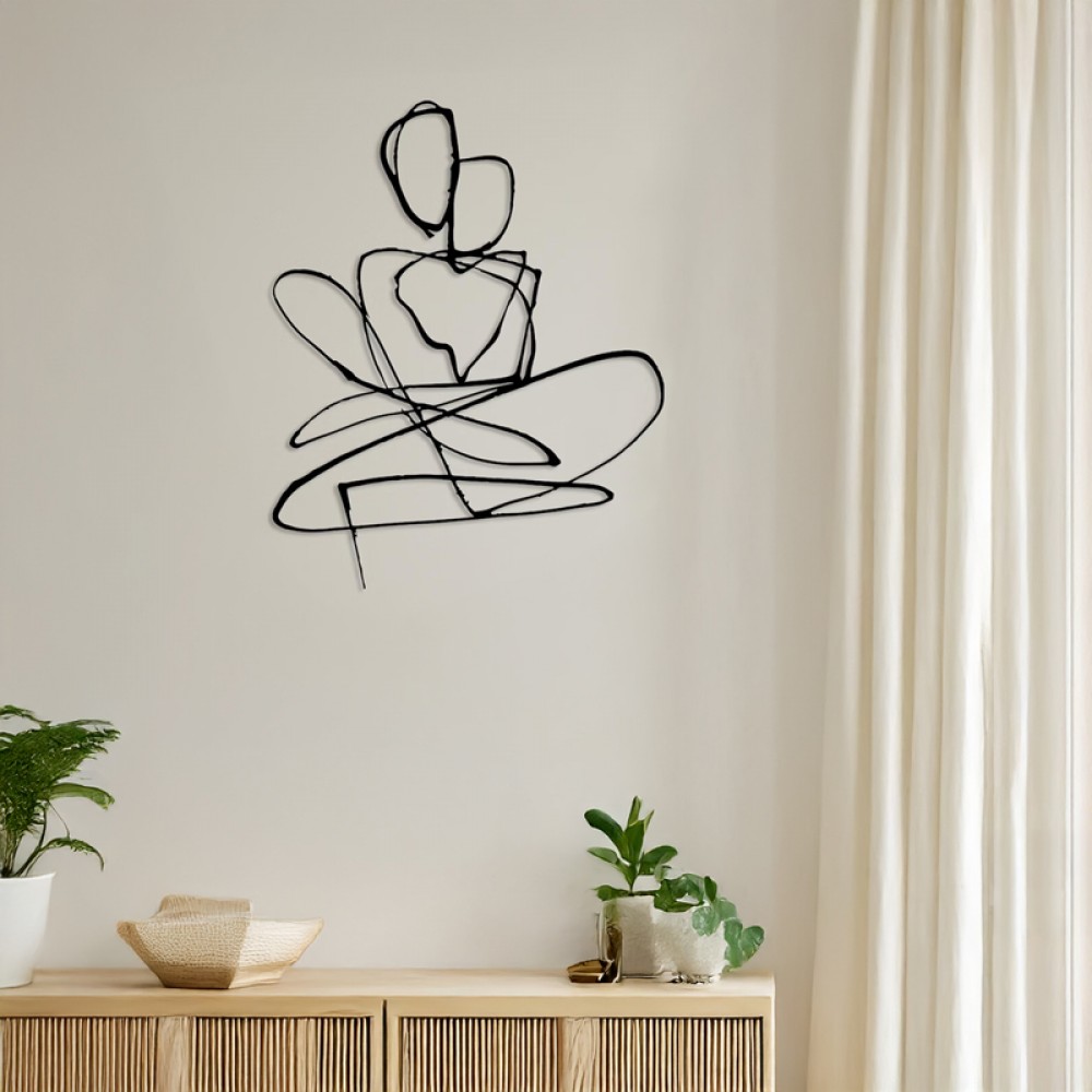 Διακοσμητικό τοίχου Emensa pakooworld μαύρο μεταλλικό 40x1,5x50εκ