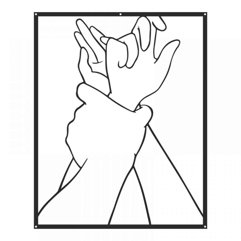 Διακοσμητικό τοίχου Handia pakooworld μαύρο μεταλλικό 40x1,5x50εκ