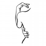 Διακοσμητικό τοίχου Femalo pakooworld μαύρο μεταλλικό 20x1,5x50εκ