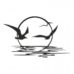 Διακοσμητικό τοίχου Sunsy pakooworld μαύρο μεταλλικό 40x1,5x60εκ