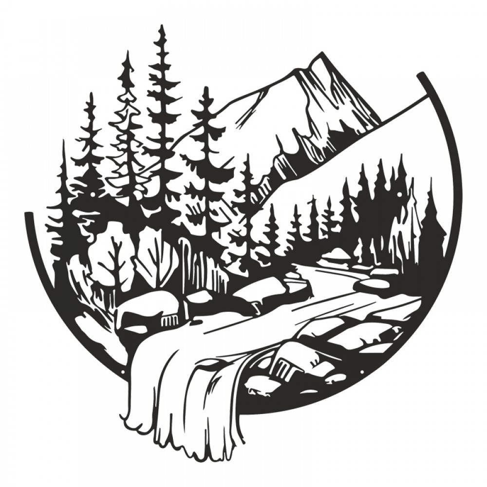 Διακοσμητικό τοίχου Mordio pakooworld μαύρο μεταλλικό Φ60x1,5εκ