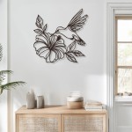 Διακοσμητικό τοίχου Folou pakooworld μαύρο μεταλλικό 60x1,5x60εκ