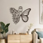 Διακοσμητικό τοίχου Terfia pakooworld μαύρο μεταλλικό 60x1,5x60εκ