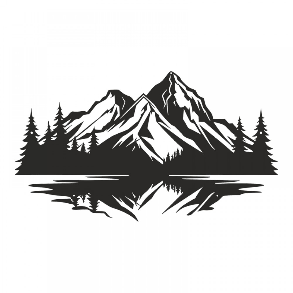 Διακοσμητικό τοίχου Mirolo pakooworld μαύρο μεταλλικό 70x1,5x50εκ