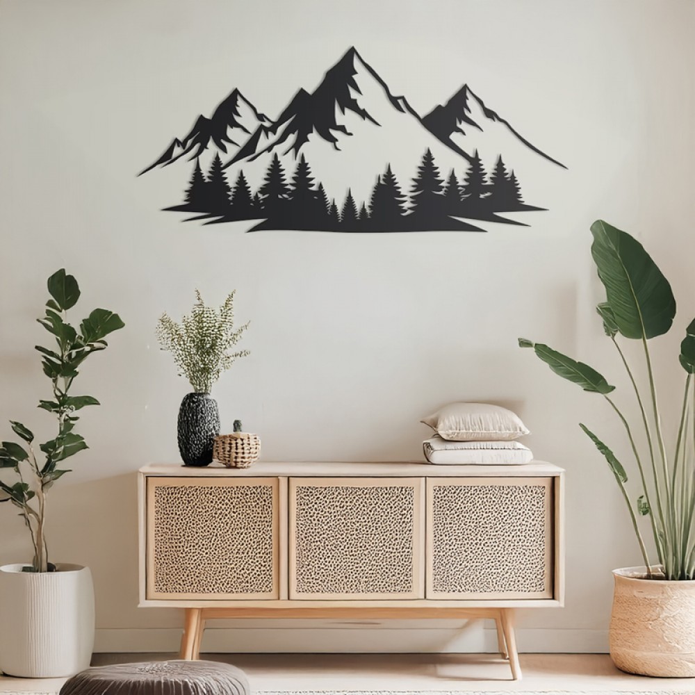 Διακοσμητικό τοίχου Onfia pakooworld μαύρο μεταλλικό 70x1,5x30εκ