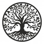 Διακοσμητικό τοίχου Treelife pakooworld μαύρο μεταλλικό Φ80x1,5εκ