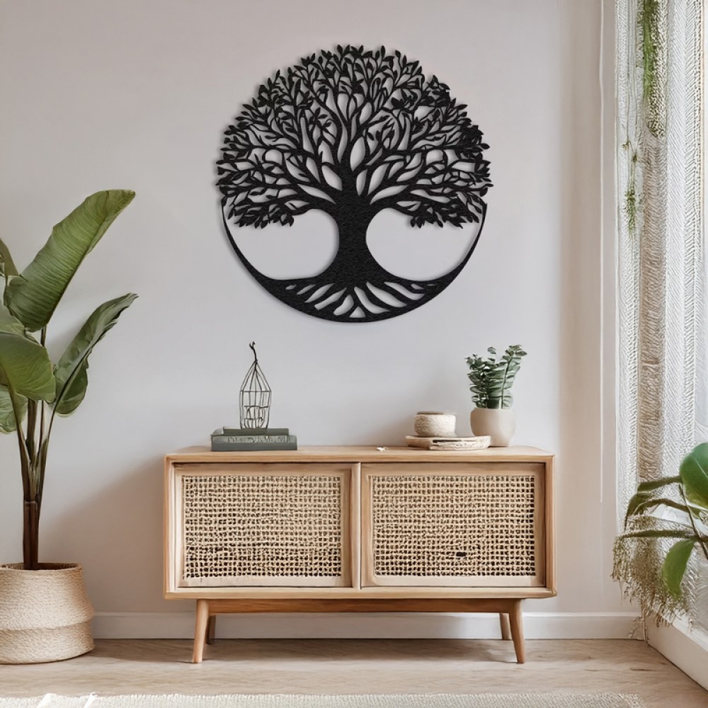 Διακοσμητικό τοίχου Lifeto pakooworld μαύρο μεταλλικό Φ80x1,5εκ