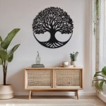 Διακοσμητικό τοίχου Lifeto pakooworld μαύρο μεταλλικό Φ80x1,5εκ