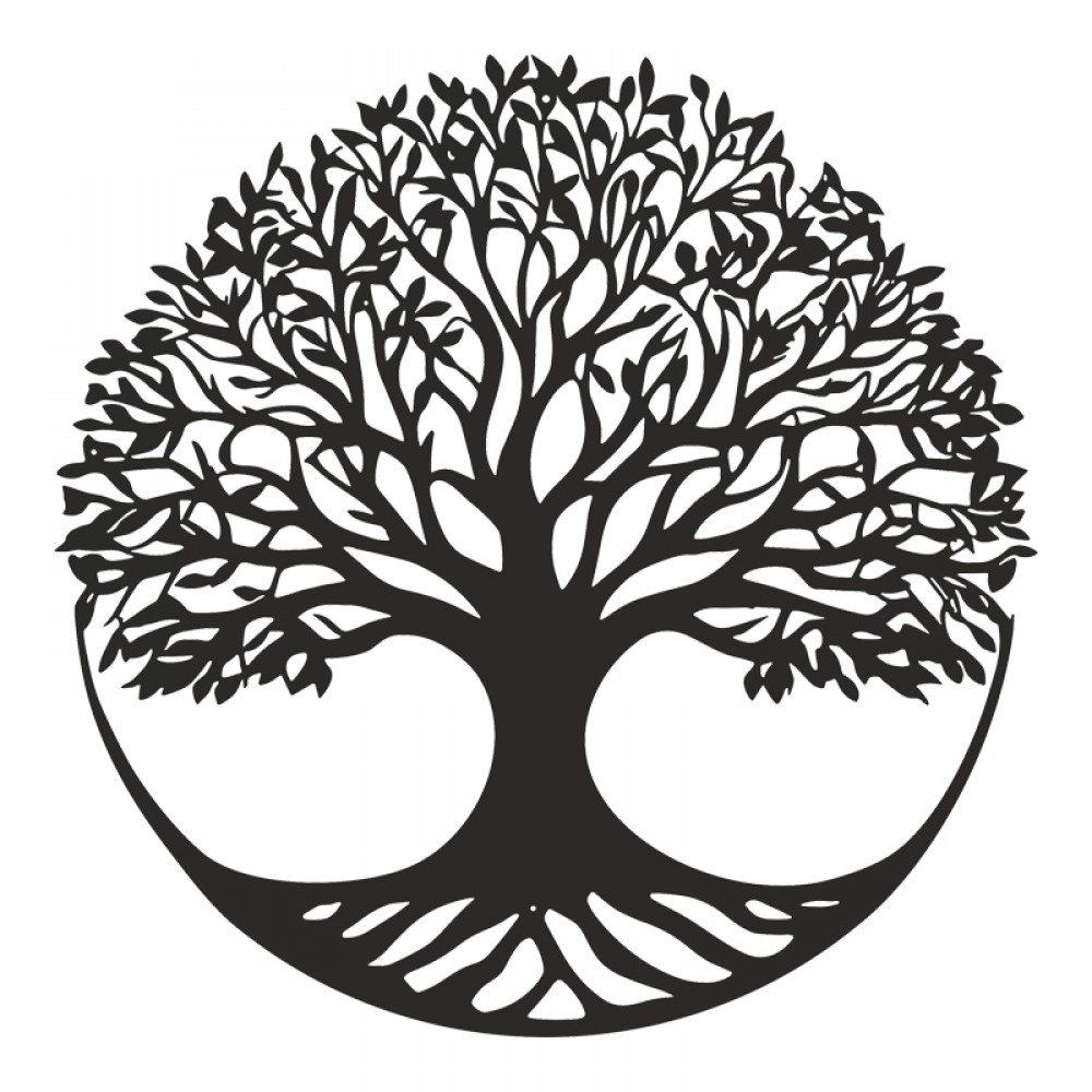 Διακοσμητικό τοίχου Lifeto pakooworld μαύρο μεταλλικό Φ80x1,5εκ