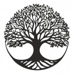 Διακοσμητικό τοίχου Lifeto pakooworld μαύρο μεταλλικό Φ80x1,5εκ