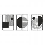 Διακοσμητικό τοίχου Harimia pakooworld σετ 3τεμ μαύρο μεταλλικό 37x1,5x50εκ