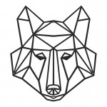 Διακοσμητικό τοίχου Wolfo pakooworld μαύρο μεταλλικό 40x1,5x40εκ