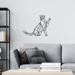 Διακοσμητικό τοίχου Cathy pakooworld μαύρο μεταλλικό 40x1,5x40εκ