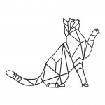 Διακοσμητικό τοίχου Cathy pakooworld μαύρο μεταλλικό 40x1,5x40εκ