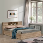 Κρεβάτι OLYMPUS pakoworld σε sonoma απόχρωση 140x200εκ