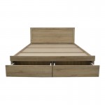 Κρεβάτι Olympus pakoworld με συρτάρι σε sonoma απόχρωση 150x200εκ