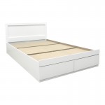 Κρεβάτι Olympus pakoworld με συρτάρι σε λευκή απόχρωση 100x200εκ