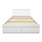 Κρεβάτι Olympus pakoworld με συρτάρι σε λευκή απόχρωση 100x200εκ