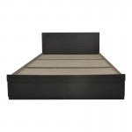 Κρεβάτι Olympus pakoworld με συρτάρι σε wenge απόχρωση 150x200εκ