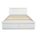 Κρεβάτι Olympus pakoworld με συρτάρι σε λευκή απόχρωση 150x200εκ