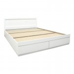 Κρεβάτι Olympus pakoworld με συρτάρι σε λευκή απόχρωση 120x200εκ