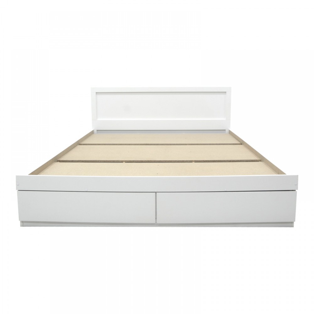 Κρεβάτι Olympus pakoworld με συρτάρι σε λευκή απόχρωση 120x200εκ