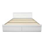 Κρεβάτι Olympus pakoworld με συρτάρι σε λευκή απόχρωση 120x200εκ