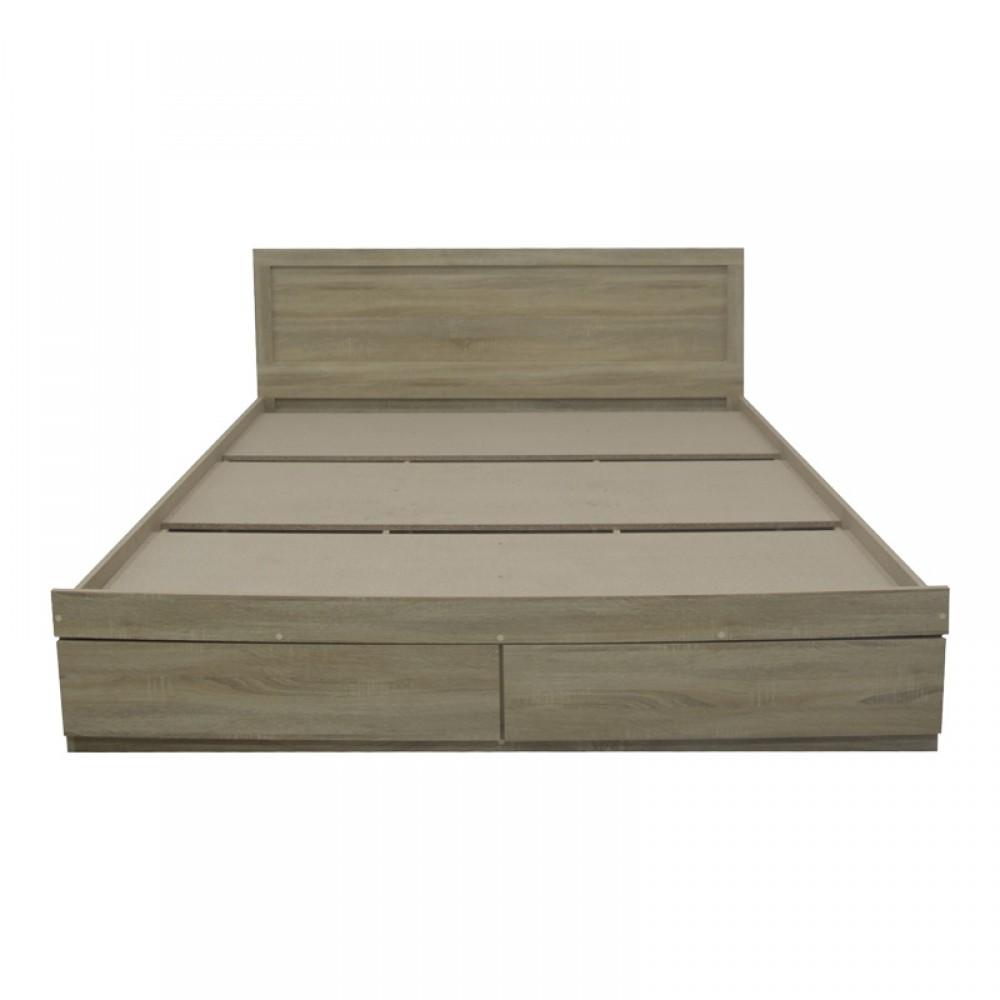 Κρεβάτι Olympus pakoworld με συρτάρι σε sonoma απόχρωση 160x200εκ