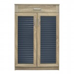 Παπουτσοθήκη-ντουλάπι Sante pakoworld 20 ζεύγων σε sonoma-ανθρακί απόχρωση 80x37x123εκ