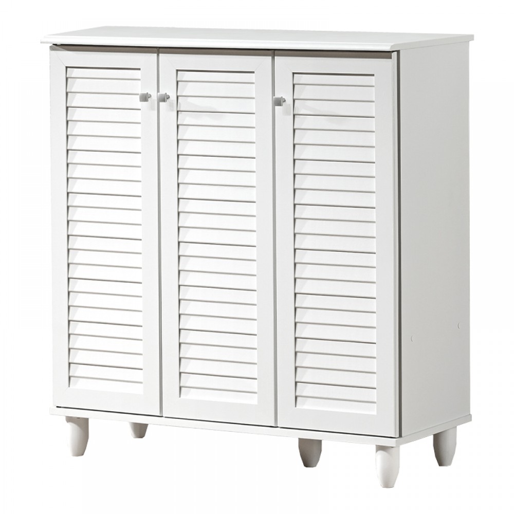 Παπουτσοθήκη-ντουλάπι Santo pakoworld 16 ζεύγων σε λευκή απόχρωση 89.5x34.5x91.5εκ