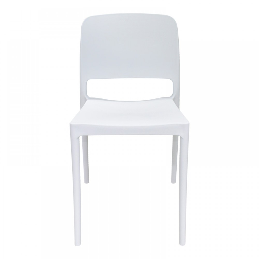 Καρέκλα Fenxy pakoworld pp σε λευκή απόχρωση 38x42x77εκ