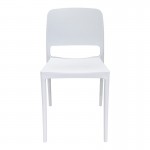 Καρέκλα Fenxy pakoworld pp σε λευκή απόχρωση 38x42x77εκ